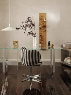 Mesa de comedor Lager 90x200 cm, Glass-aluminium