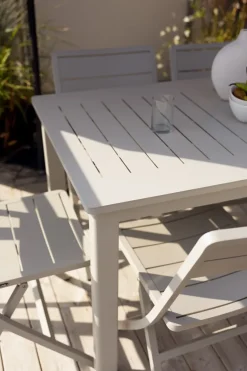 Mesa de comedor Lomma, Light grey, 132x80x73 cm