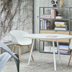 Mesa de comedor Loop Stand redonda, Black linoleum-black, Ø105 cm