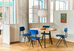 Mesa de comedor Loop Stand Ø105 cm, Black-clear lacq. oak