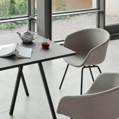 Mesa de comedor Loop Stand, Black linoleum-black, 180 cm