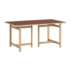 Mesa de comedor Moebe Rectangular, Burgundy, 160x90 cm