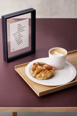 Mesa de comedor Moebe Rectangular, Burgundy, 160x90 cm