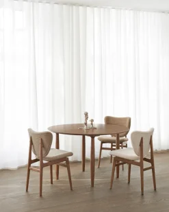 Mesa de comedor Oku, Roble ahumado claro, Ø120 cm