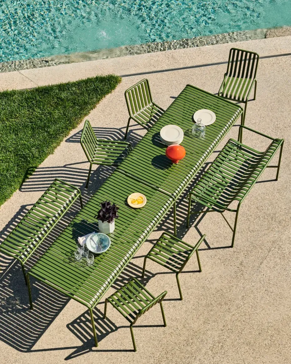 Mesa de comedor Palissade 170x90 cm, Olive green