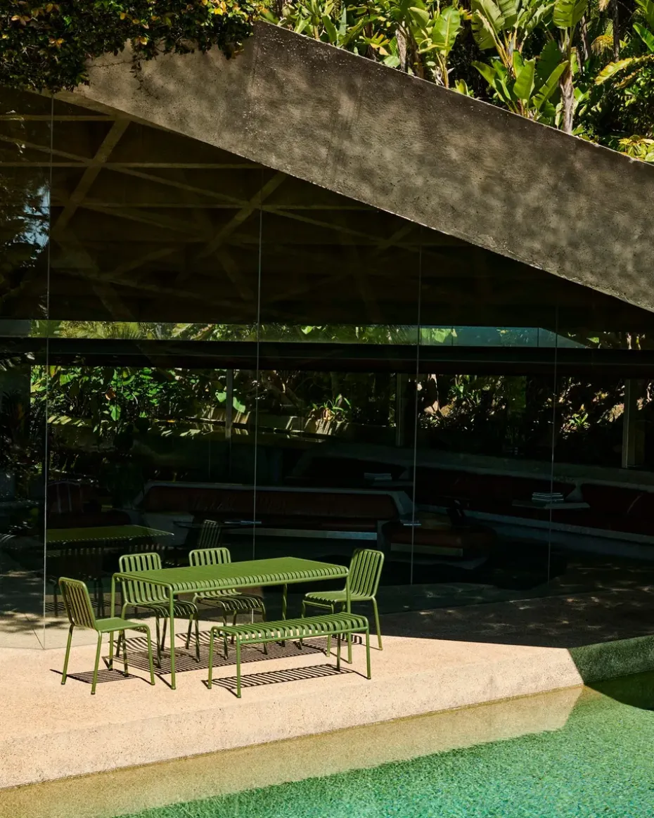 Mesa de comedor Palissade 170x90 cm, Olive green