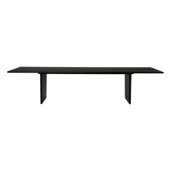 Mesa de comedor Private 100x320 cm, Roble teñido de marrón-negro