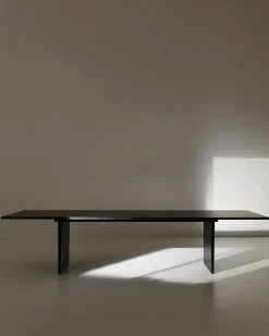 Mesa de comedor Private 100x260 cm, Roble teñido de marrón-negro