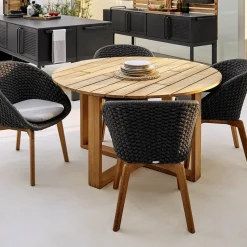 Mesa de comedor redonda Endless teca, Ø170 cm