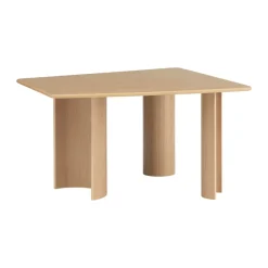 Mesa de comedor Re-norm, Chapa de roble lacada, 130x120 cm