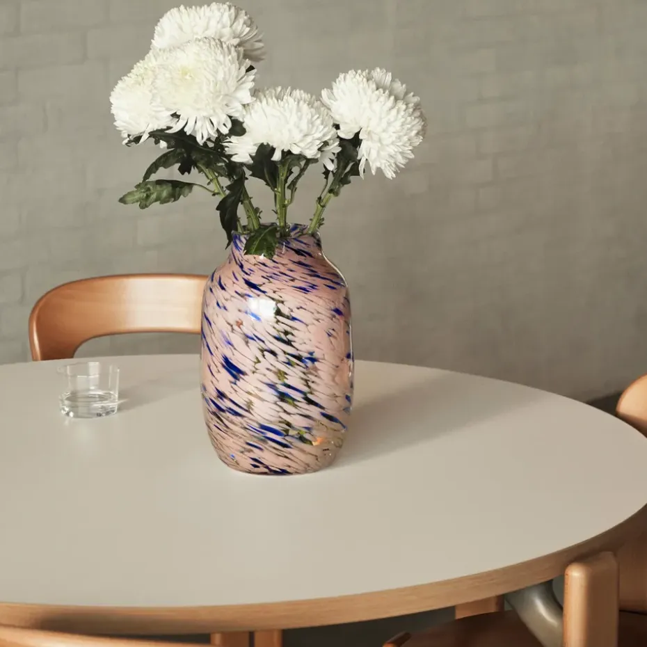 Mesa de comedor Rey Ø128 cm, Golden-Ivory white