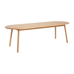 Mesa de comedor Triangle Leg, roble lacado, 250×85 cm