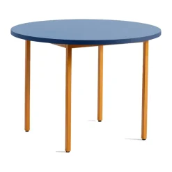 Mesa de comedor Two-Colour Ø105 cm, Ochre-blue