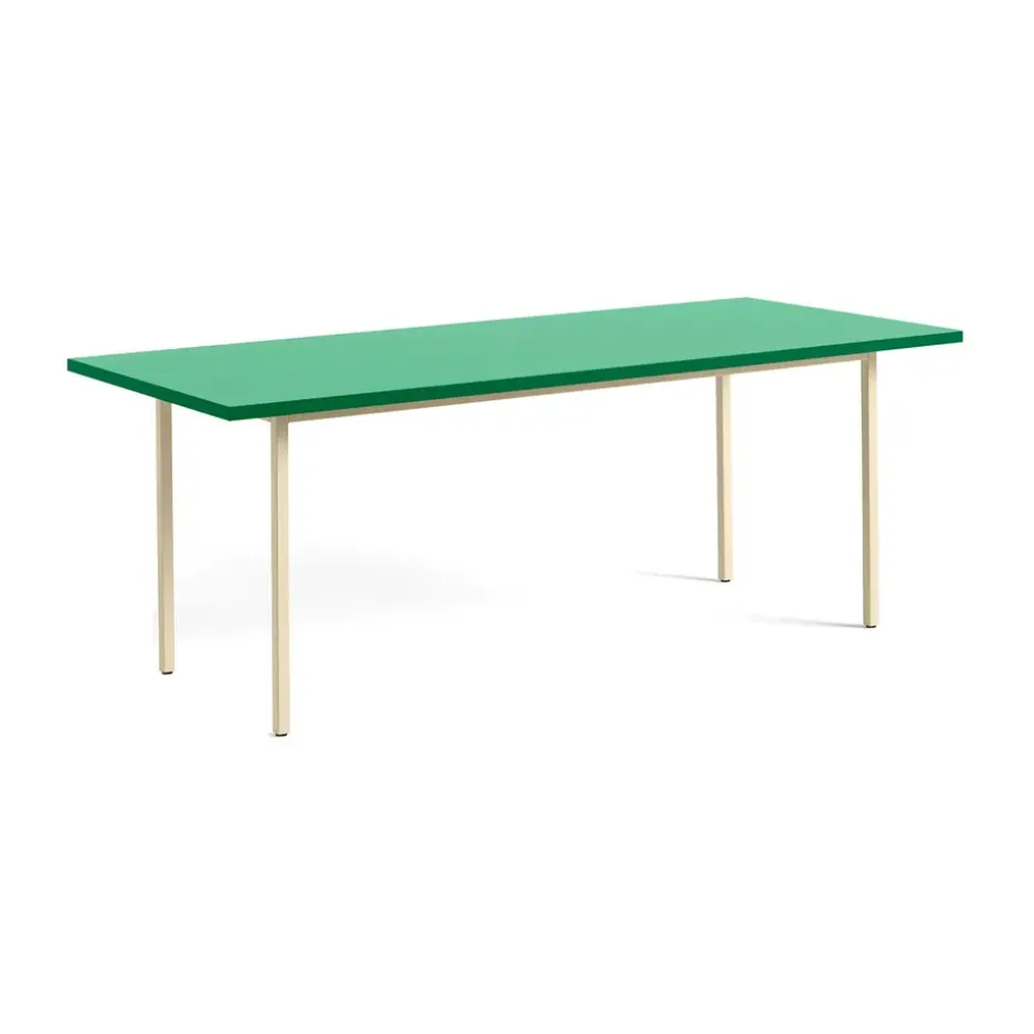 Mesa de comedor Two-Colour 90x200 cm, Ivory-green mint