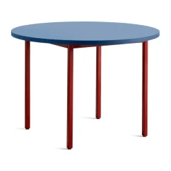 Mesa de comedor Two-Colour Ø105 cm, Maroon red-blue