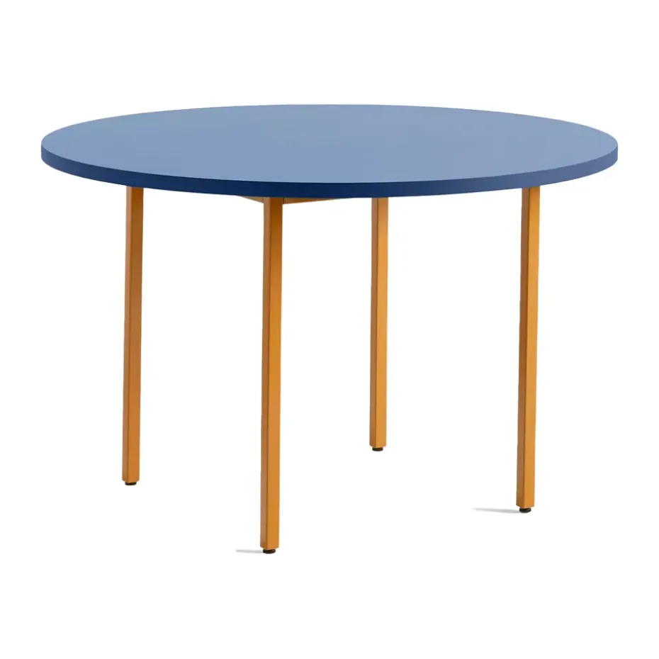 Mesa de comedor Two-Colour Ø120 cm, Ochre-blue