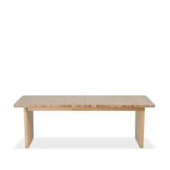 Mesa de comedor Vaud, Roble blanqueado, 2 extensiones