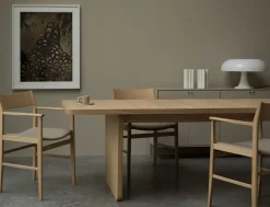 Mesa de comedor Vaud, Roble blanqueado, 2 extensiones