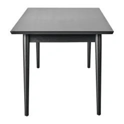 Mesa de comedor VIOR 90x200 cm, Roble lacado en negro