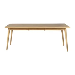 Mesa de comedor VIOR 90x200 cm, Roble lacado