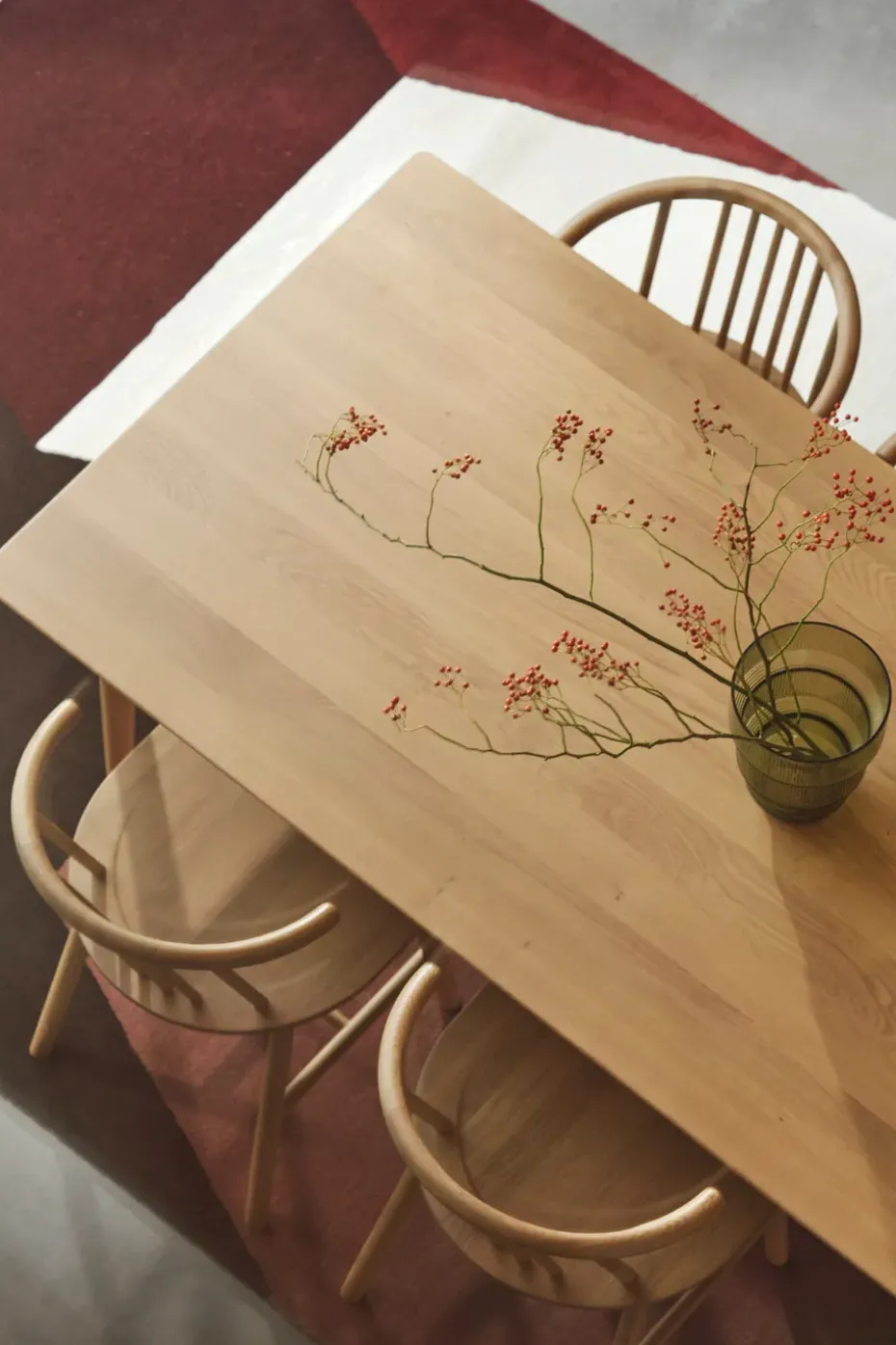 Mesa de comedor VIOR 90x120 cm, Roble lacado