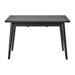 Mesa de comedor VIOR 90x120 cm, Roble lacado en negro