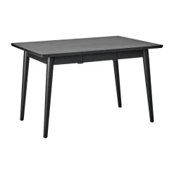 Mesa de comedor VIOR 90x120 cm, Roble lacado en negro
