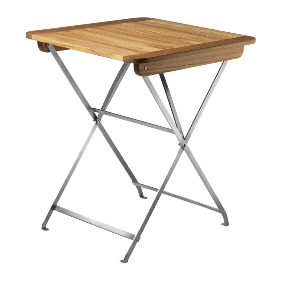 Mesa de exterior M26 Lilleø, Teak-acero inoxidable
