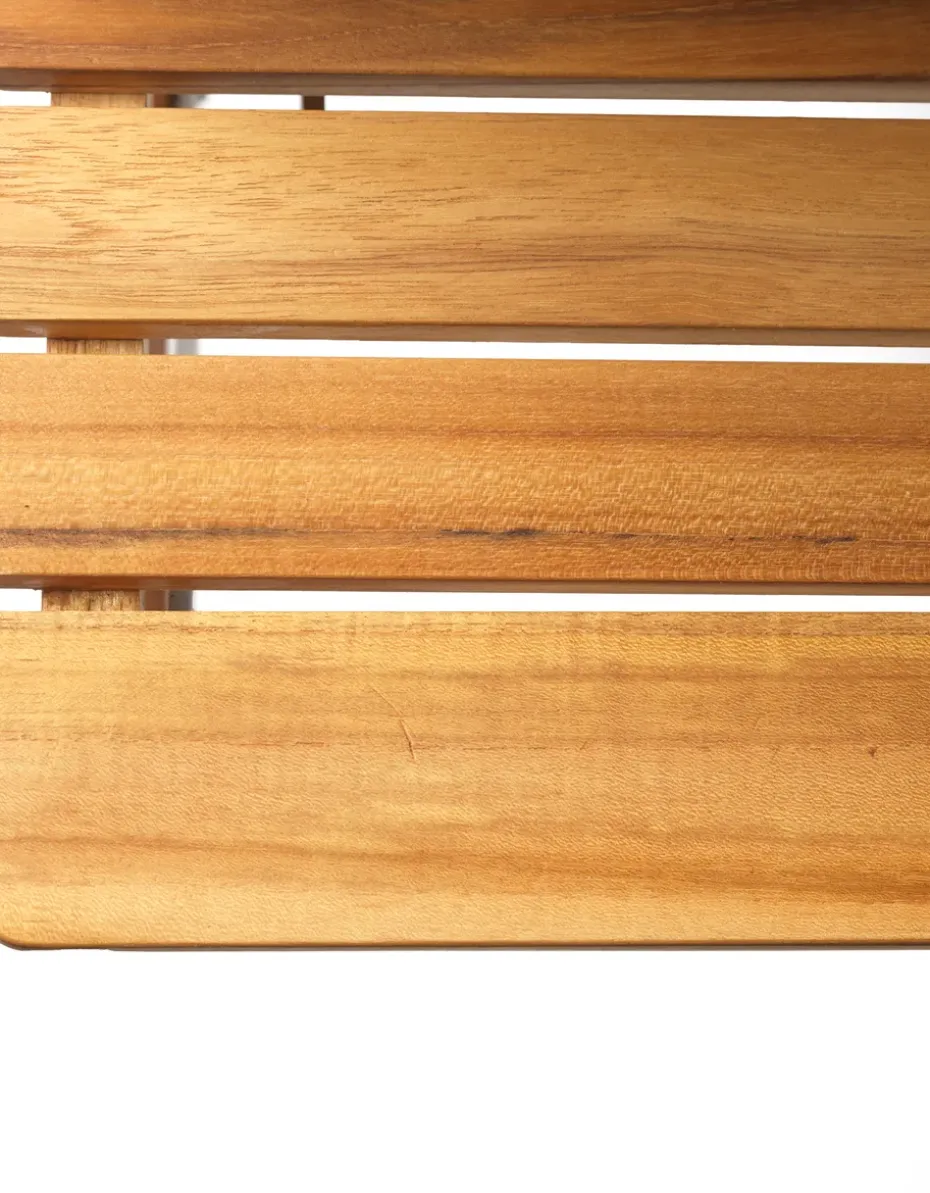 Mesa de exterior M26 Lilleø, Teak-acero inoxidable
