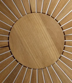 Mesa de jardín M27 Sammen Ø120 cm, Teca maciza aceitada