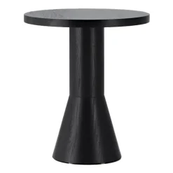 Mesa Draft Ø50 cm, Fresno teñido de negro