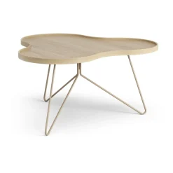 Mesa Flower mono 84x90 cm, H45 Roble lacado-nutmeg RAL1019