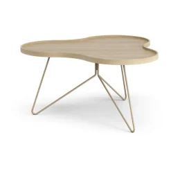 Mesa Flower mono 84x90 cm, H45 Roble lacado-nutmeg RAL1019