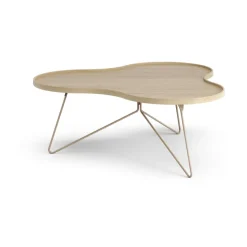 Mesa Flower mono 107x114 cm, H45 Roble lacado-nutmeg RAL1019