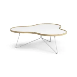 Mesa Flower 107x114 cm, H45 cm roble lacado