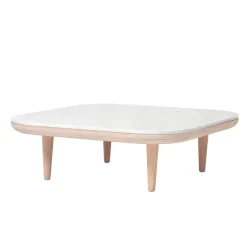 Mesa Fly SC4, Roble aceitado claro + mármol blanco