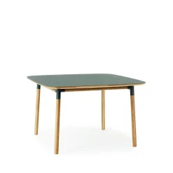 Mesa Form 120x120 cm, Green, patas de roble