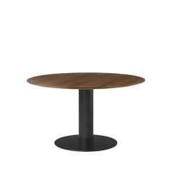 Mesa Gubi 2.0, American walnut, ø130, base negra