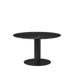 Mesa Gubi 2.0, Marble black, ø110, base negra