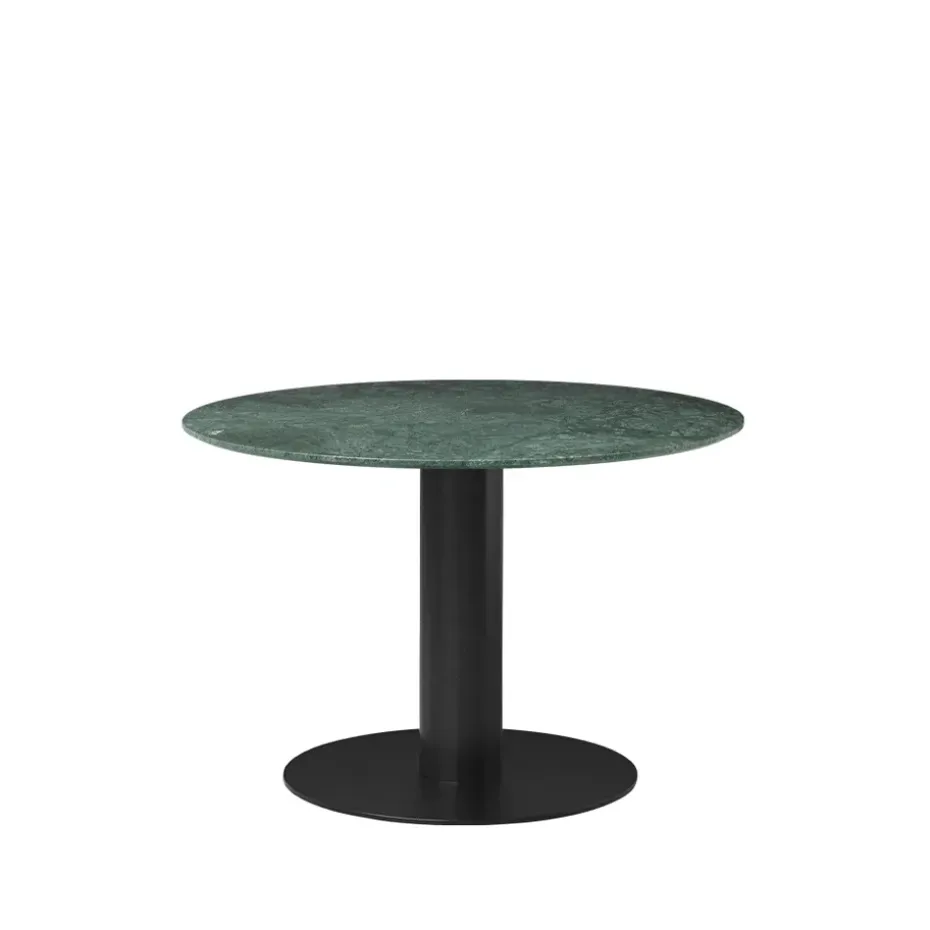 Mesa Gubi 2.0, Marble green, ø110, base negra