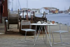 Mesa High Tech ø90 cm, Blanco-estructura galvanizada en caliente