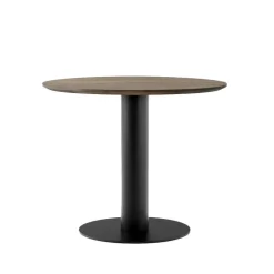 Mesa In Between SK11, Roble aceitado ahumado, soporte de metal negro mate