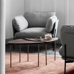 Mesa lateral Pinwheel HM7, Nogal