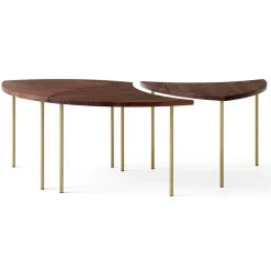 Mesa lateral Pinwheel HM7, Nogal