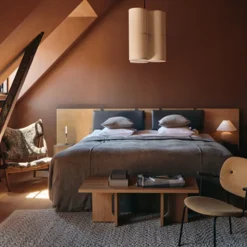 Mesa lounge Androgyne, Natural oak