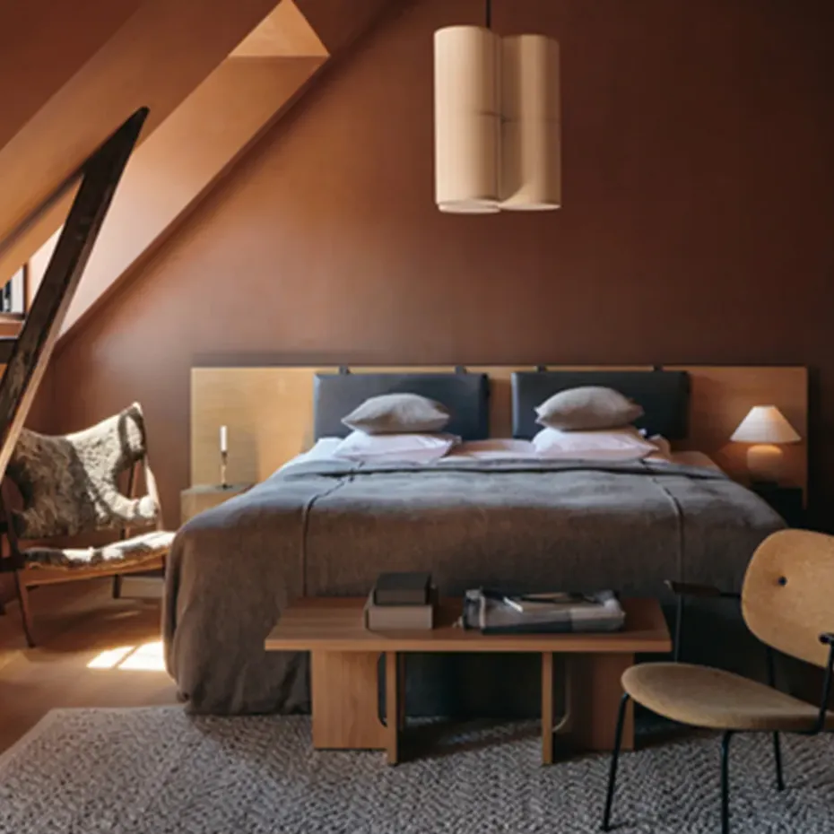 Mesa lounge Androgyne, Natural oak