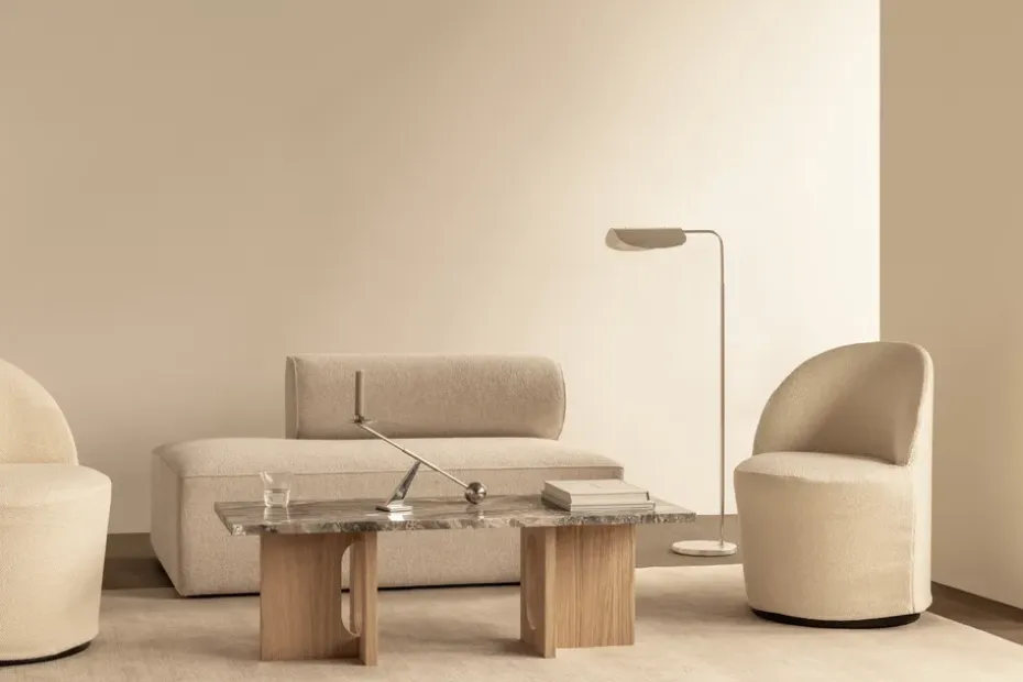 Mesa lounge Androgyne 45x120 cm, Grey galaxy-roble sin tratar