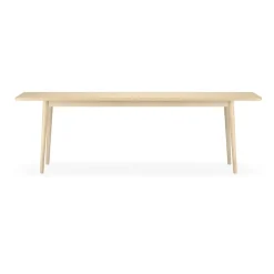 Mesa Miss Holly 235x100 cm, Abedul aceitado natural, 1 tablero de extensión