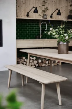 Mesa Miss Holly, 175x100 cm, Abedul aceitado blanco