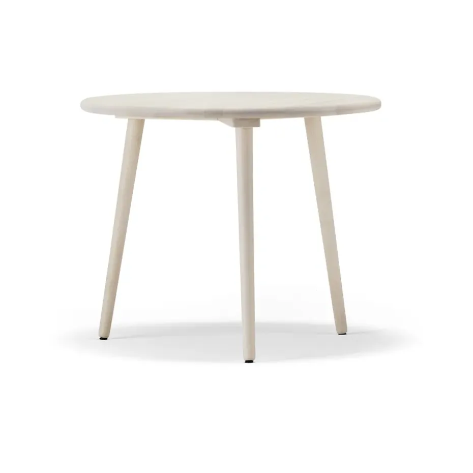 Mesa Miss Tailor redonda, Abedul claro lacado mate-tablero fijo